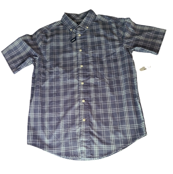 Light Blue Gray Casual Button Down Shirt Sz S NWT - Picture 2 of 4